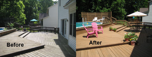 Deck before and after